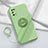 Coque Ultra Fine Silicone Souple Housse Etui avec Support Bague Anneau Aimante Magnetique A02 pour Oppo K7x 5G Vert