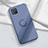 Coque Ultra Fine Silicone Souple Housse Etui avec Support Bague Anneau Aimante Magnetique A02 pour Oppo Reno4 Z 5G Bleu