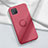 Coque Ultra Fine Silicone Souple Housse Etui avec Support Bague Anneau Aimante Magnetique A02 pour Oppo Reno4 Z 5G Vin Rouge