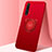 Coque Ultra Fine Silicone Souple Housse Etui avec Support Bague Anneau Aimante Magnetique A02 pour Realme X50 5G Rouge