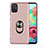 Coque Ultra Fine Silicone Souple Housse Etui avec Support Bague Anneau Aimante Magnetique A02 pour Samsung Galaxy A51 5G Or Rose