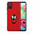 Coque Ultra Fine Silicone Souple Housse Etui avec Support Bague Anneau Aimante Magnetique A02 pour Samsung Galaxy A51 5G Rouge