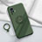 Coque Ultra Fine Silicone Souple Housse Etui avec Support Bague Anneau Aimante Magnetique A02 pour Vivo X51 5G Vert