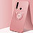 Coque Ultra Fine Silicone Souple Housse Etui avec Support Bague Anneau Aimante Magnetique A03 pour Huawei Enjoy 10 Plus Or Rose