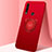 Coque Ultra Fine Silicone Souple Housse Etui avec Support Bague Anneau Aimante Magnetique A03 pour Huawei Enjoy 10 Plus Rouge