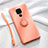 Coque Ultra Fine Silicone Souple Housse Etui avec Support Bague Anneau Aimante Magnetique A03 pour Huawei Nova 5i Pro Orange