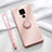 Coque Ultra Fine Silicone Souple Housse Etui avec Support Bague Anneau Aimante Magnetique A03 pour Huawei Nova 5i Pro Rose