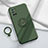 Coque Ultra Fine Silicone Souple Housse Etui avec Support Bague Anneau Aimante Magnetique A03 pour Oppo A52 Vert