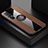 Coque Ultra Fine Silicone Souple Housse Etui avec Support Bague Anneau Aimante Magnetique A03 pour Oppo Find X2 Neo Marron