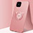 Coque Ultra Fine Silicone Souple Housse Etui avec Support Bague Anneau Aimante Magnetique A03 pour Oppo Reno4 Z 5G Or Rose