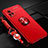 Coque Ultra Fine Silicone Souple Housse Etui avec Support Bague Anneau Aimante Magnetique A03 pour Vivo V20 Pro 5G Rouge