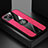 Coque Ultra Fine Silicone Souple Housse Etui avec Support Bague Anneau Aimante Magnetique A04 pour Apple iPhone 13 Mini Rouge