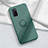 Coque Ultra Fine Silicone Souple Housse Etui avec Support Bague Anneau Aimante Magnetique A04 pour Oppo A52 Vert