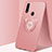 Coque Ultra Fine Silicone Souple Housse Etui avec Support Bague Anneau Aimante Magnetique A04 pour Oppo A8 Or Rose