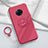 Coque Ultra Fine Silicone Souple Housse Etui avec Support Bague Anneau Aimante Magnetique A04 pour Vivo Nex 3S Vin Rouge