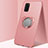 Coque Ultra Fine Silicone Souple Housse Etui avec Support Bague Anneau Aimante Magnetique A05 pour Oppo A92 Or Rose