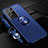 Coque Ultra Fine Silicone Souple Housse Etui avec Support Bague Anneau Aimante Magnetique A05 pour Samsung Galaxy S23 Ultra 5G Bleu