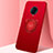 Coque Ultra Fine Silicone Souple Housse Etui avec Support Bague Anneau Aimante Magnetique A05 pour Vivo Nex 3S Rouge