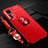 Coque Ultra Fine Silicone Souple Housse Etui avec Support Bague Anneau Aimante Magnetique A06 pour Xiaomi Mi 12 5G Rouge