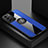 Coque Ultra Fine Silicone Souple Housse Etui avec Support Bague Anneau Aimante Magnetique A07 pour Samsung Galaxy S21 FE 5G Bleu