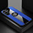 Coque Ultra Fine Silicone Souple Housse Etui avec Support Bague Anneau Aimante Magnetique A07 pour Samsung Galaxy S22 Ultra 5G Bleu