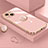 Coque Ultra Fine Silicone Souple Housse Etui avec Support Bague Anneau Aimante Magnetique A08 pour Apple iPhone 13 Or Rose