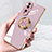 Coque Ultra Fine Silicone Souple Housse Etui avec Support Bague Anneau Aimante Magnetique AN1 pour Huawei Honor 70 5G Petit