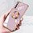 Coque Ultra Fine Silicone Souple Housse Etui avec Support Bague Anneau Aimante Magnetique AN1 pour Huawei Nova 7 5G Petit