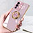 Coque Ultra Fine Silicone Souple Housse Etui avec Support Bague Anneau Aimante Magnetique AN1 pour Vivo V23 Pro 5G Petit