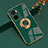 Coque Ultra Fine Silicone Souple Housse Etui avec Support Bague Anneau Aimante Magnetique AN1 pour Xiaomi Redmi Note 11E 5G Vert