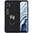 Coque Ultra Fine Silicone Souple Housse Etui avec Support Bague Anneau Aimante Magnetique D04 pour Xiaomi Mi Note 10 Noir