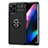 Coque Ultra Fine Silicone Souple Housse Etui avec Support Bague Anneau Aimante Magnetique JM1 pour Oppo Find X3 5G Noir