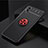 Coque Ultra Fine Silicone Souple Housse Etui avec Support Bague Anneau Aimante Magnetique JM1 pour Samsung Galaxy A02 Rouge et Noir