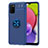 Coque Ultra Fine Silicone Souple Housse Etui avec Support Bague Anneau Aimante Magnetique JM1 pour Samsung Galaxy A03s Bleu