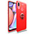 Coque Ultra Fine Silicone Souple Housse Etui avec Support Bague Anneau Aimante Magnetique JM1 pour Samsung Galaxy A10s Rouge