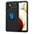 Coque Ultra Fine Silicone Souple Housse Etui avec Support Bague Anneau Aimante Magnetique JM1 pour Samsung Galaxy A13 4G Bleu et Noir