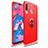 Coque Ultra Fine Silicone Souple Housse Etui avec Support Bague Anneau Aimante Magnetique JM1 pour Samsung Galaxy A20 Rouge