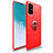 Coque Ultra Fine Silicone Souple Housse Etui avec Support Bague Anneau Aimante Magnetique JM1 pour Samsung Galaxy A41 Rouge