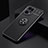 Coque Ultra Fine Silicone Souple Housse Etui avec Support Bague Anneau Aimante Magnetique JM2 pour Oppo Find X5 Pro 5G Noir