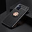 Coque Ultra Fine Silicone Souple Housse Etui avec Support Bague Anneau Aimante Magnetique JM2 pour Realme 9i 4G Or et Noir