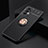 Coque Ultra Fine Silicone Souple Housse Etui avec Support Bague Anneau Aimante Magnetique JM2 pour Samsung Galaxy A33 5G Or et Noir