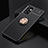 Coque Ultra Fine Silicone Souple Housse Etui avec Support Bague Anneau Aimante Magnetique JM2 pour Samsung Galaxy A52 4G Or et Noir