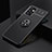 Coque Ultra Fine Silicone Souple Housse Etui avec Support Bague Anneau Aimante Magnetique JM2 pour Samsung Galaxy A52 5G Noir