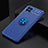 Coque Ultra Fine Silicone Souple Housse Etui avec Support Bague Anneau Aimante Magnetique JM2 pour Samsung Galaxy F62 5G Bleu