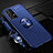 Coque Ultra Fine Silicone Souple Housse Etui avec Support Bague Anneau Aimante Magnetique JM3 pour Samsung Galaxy A52 4G Bleu