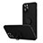 Coque Ultra Fine Silicone Souple Housse Etui avec Support Bague Anneau Aimante Magnetique N01 pour Apple iPhone 12 Pro Max Noir