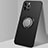 Coque Ultra Fine Silicone Souple Housse Etui avec Support Bague Anneau Aimante Magnetique N02 pour Apple iPhone 12 Pro Max Noir