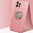 Coque Ultra Fine Silicone Souple Housse Etui avec Support Bague Anneau Aimante Magnetique N02 pour Apple iPhone 12 Pro Or Rose