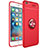 Coque Ultra Fine Silicone Souple Housse Etui avec Support Bague Anneau Aimante Magnetique pour Apple iPhone 6S Plus Rouge