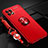 Coque Ultra Fine Silicone Souple Housse Etui avec Support Bague Anneau Aimante Magnetique pour Huawei Enjoy 20 5G Rouge